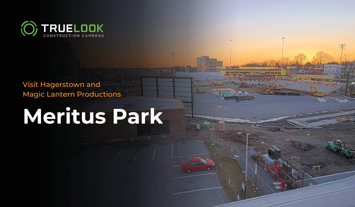 Meritus Park's sunset is seen from a TrueLook Construction Camera