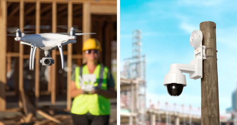 Drones and Construction Cameras on job sites