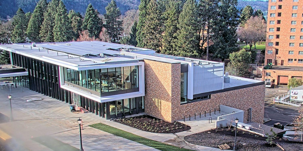 Completed construction of the Shiley-Marcos Center for Design & Innovation